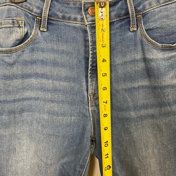 Old Navy Jeans Women’s Size 8 Tall Kicker Boot Cut Mid Rise Blue Denim - Picture 7 of 9